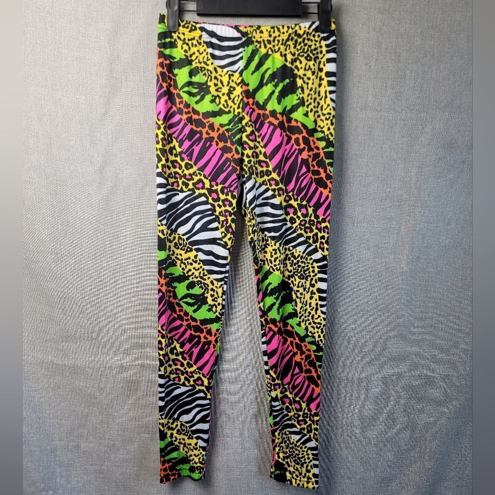 NEON NATION 80s Style Multi Print Leggings